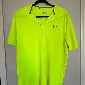 Under Armour Men's Neon Yellow Polo Shirt